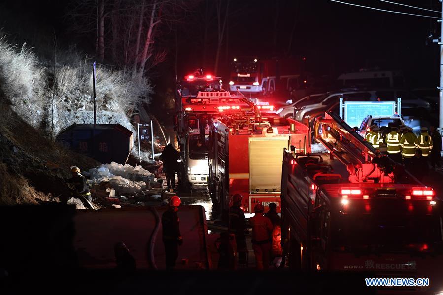 (SpotNews)CHINA-SHANXI-TAIYUAN-MOUNT WUTAI-FIRE (CN)