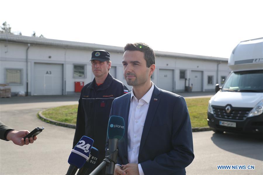 SLOVENIA-LJUBLJANA-COVID-19-CHINA-DONATED MASKS-ARRIVAL