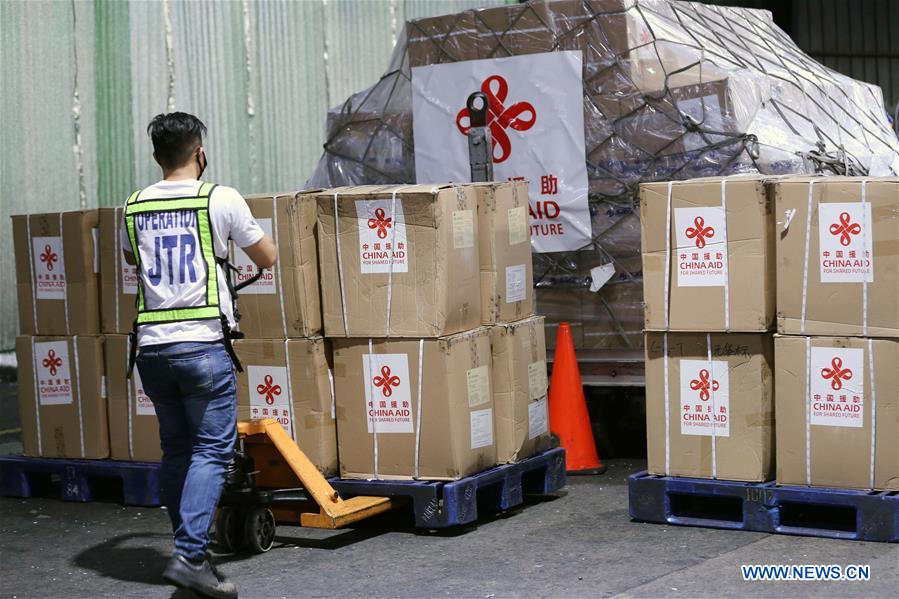 PHILIPPINES-MANILA-COVID-19-CHINESE DONATION-ARRIVAL