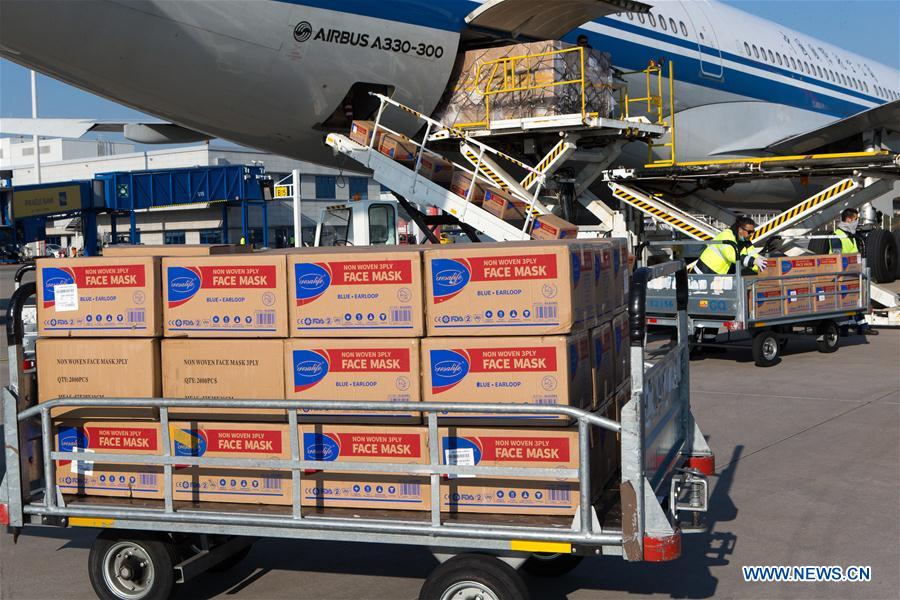 GREECE-ATHENS-CHINA-COVID-19-MEDICAL SUPPLIES-ARRIVAL