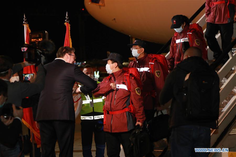 SERBIA-BELGRADE-CHINESE MEDICAL TEAM-MEDICAL SUPPLIES-COVID-19