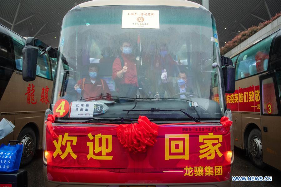 CHINA-HUNAN-CHANGSHA-MEDICAL STAFF-RETURN HOME-ARRIVAL (CN)