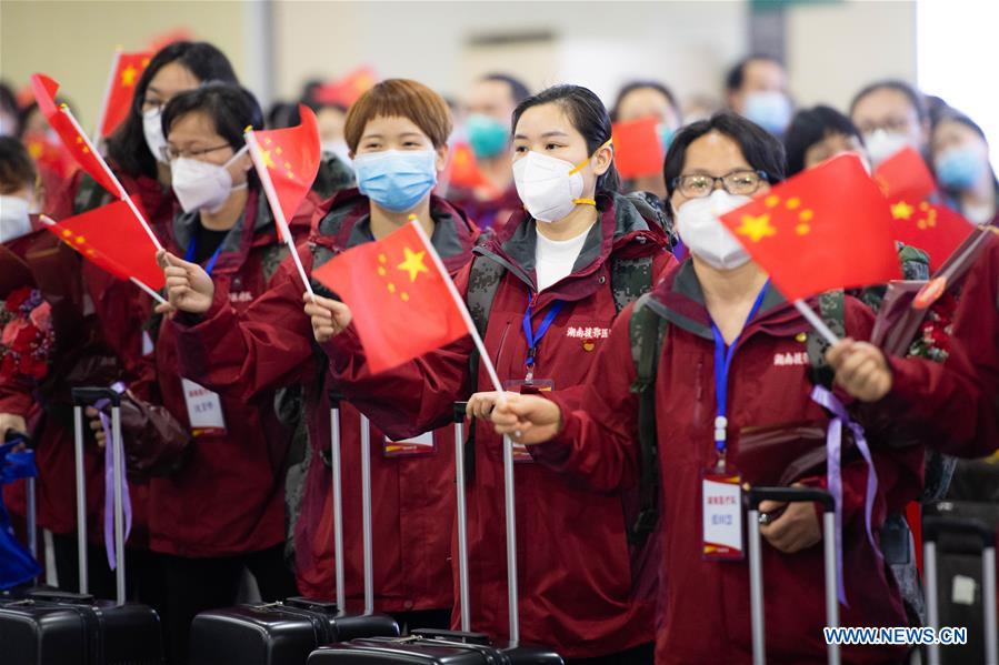 CHINA-HUNAN-CHANGSHA-MEDICAL STAFF-RETURN HOME-ARRIVAL (CN)