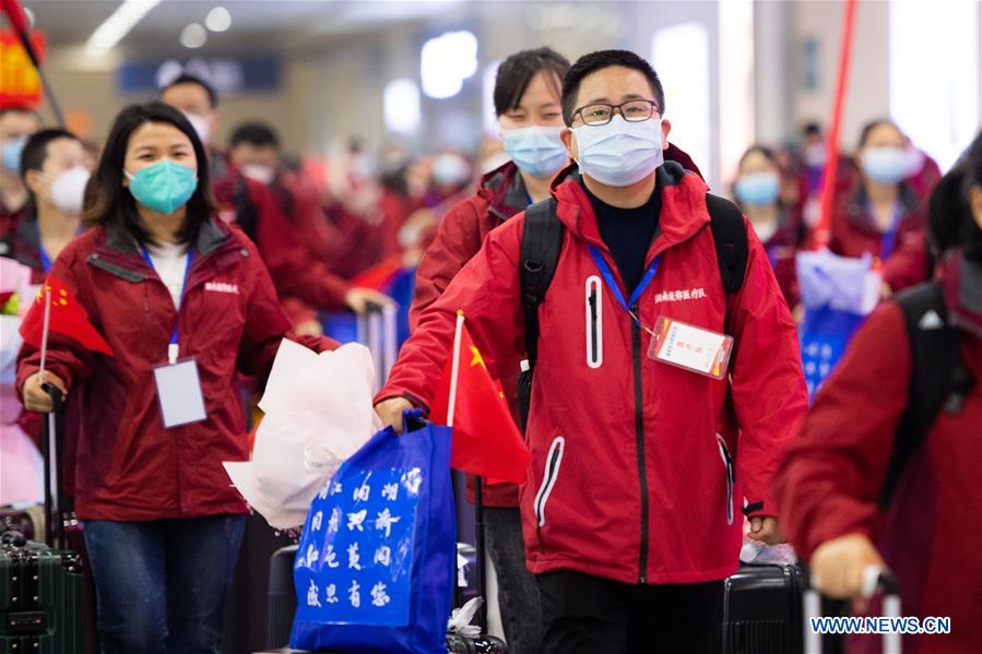 CHINA-HUNAN-CHANGSHA-MEDICAL STAFF-RETURN HOME-ARRIVAL (CN)