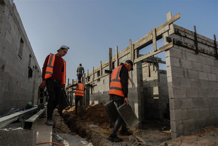 MIDEAST-GAZA-COVID-19-HOSPITAL-CONSTRUCTION