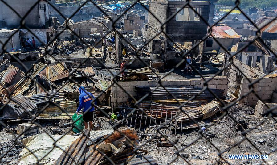 PHILIPPINES-BACOOR-RESIDENTIAL FIRE-AFTERMATH