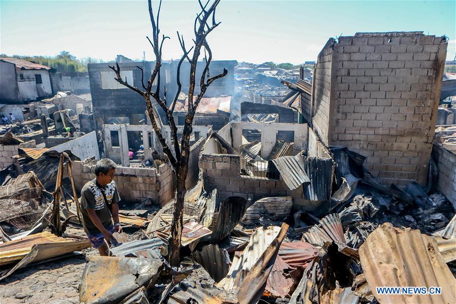 PHILIPPINES-BACOOR-RESIDENTIAL FIRE-AFTERMATH