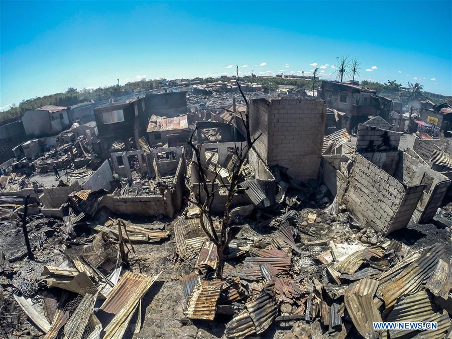 PHILIPPINES-BACOOR-RESIDENTIAL FIRE-AFTERMATH