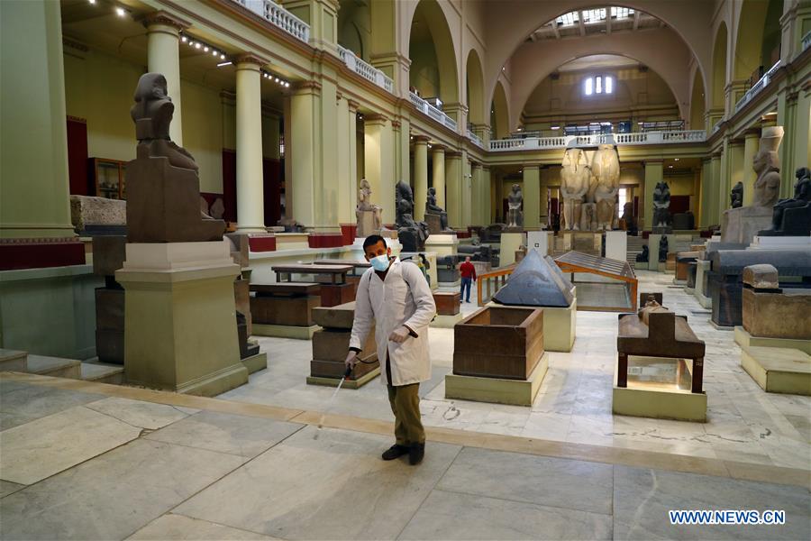 EGYPT-CAIRO-EGYPTIAN MUSEUM-COVID-19-MEASURES