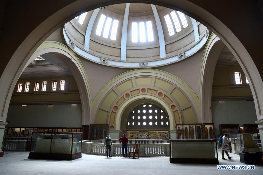 EGYPT-CAIRO-EGYPTIAN MUSEUM-COVID-19-MEASURES