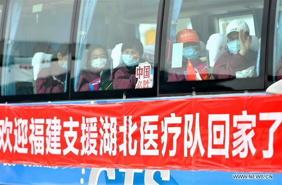 CHINA-FUJIAN-FUZHOU-MEDICAL STAFF-RETURN HOME-ARRIVAL (CN)