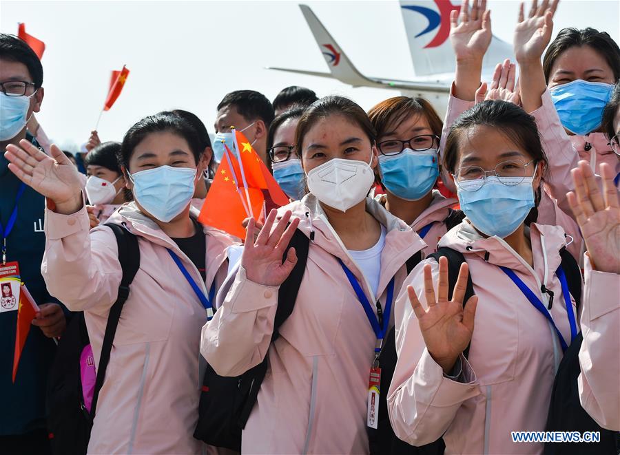 CHINA-SHANXI-TAIYUAN-MEDICS-RETURN HOME-ARRIVAL (CN)