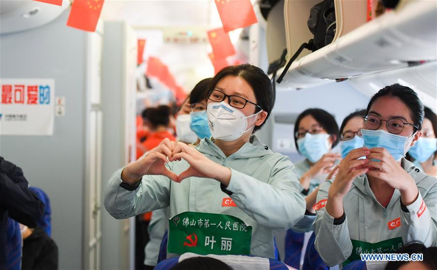 CHINA-HUBEI-WUHAN-MEDICAL STAFF FROM GUANGDONG-DEPARTURE (CN)