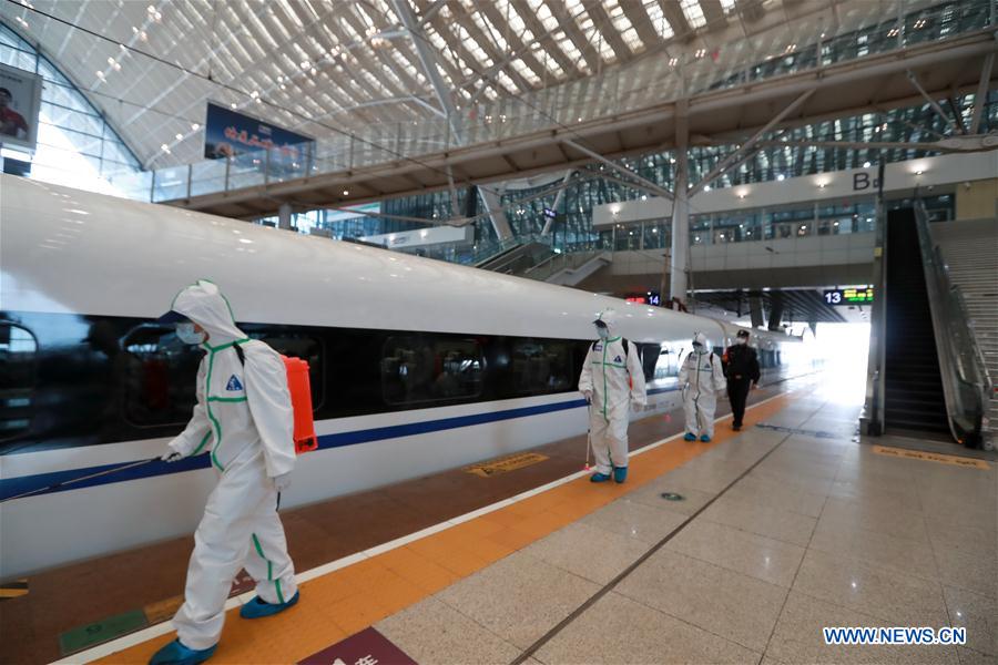 #CHINA-HUBEI-WUHAN-RAILWAY STATION-DISINFECTION (CN)