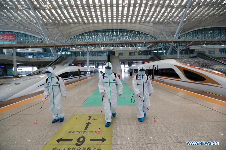 #CHINA-HUBEI-WUHAN-RAILWAY STATION-DISINFECTION (CN)
