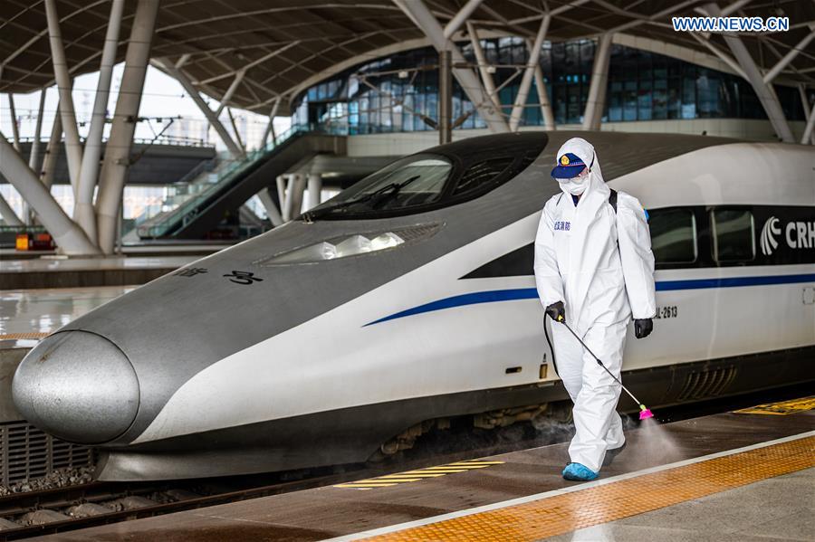 #CHINA-HUBEI-WUHAN-RAILWAY STATION-DISINFECTION (CN)