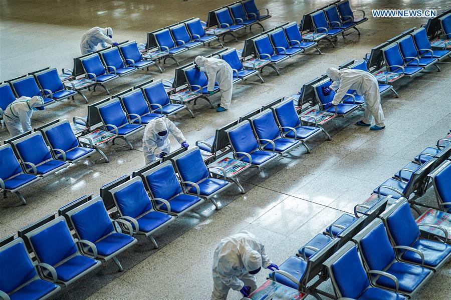 #CHINA-HUBEI-WUHAN-RAILWAY STATION-DISINFECTION (CN)