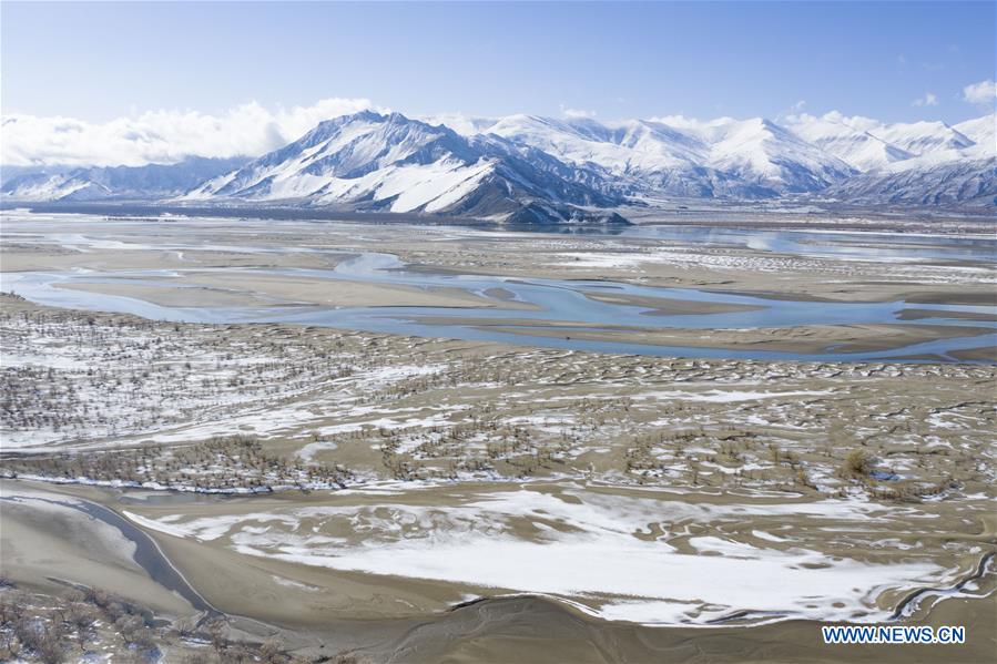 CHINA-TIBET-YARLUNG ZANGBO RIVER-SNOW SCENERY (CN)