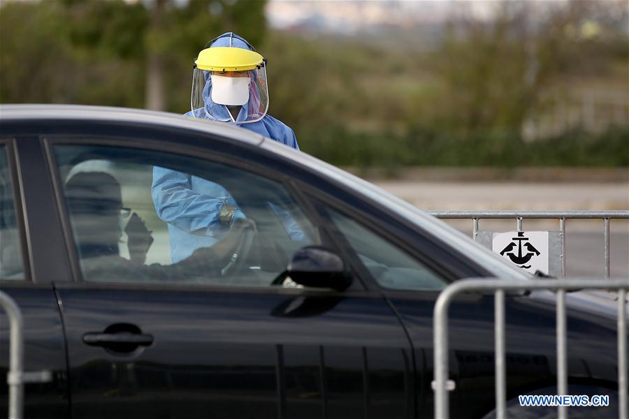PORTUGAL-LISBON-DRIVE THROUGH-SCREENING CENTER
