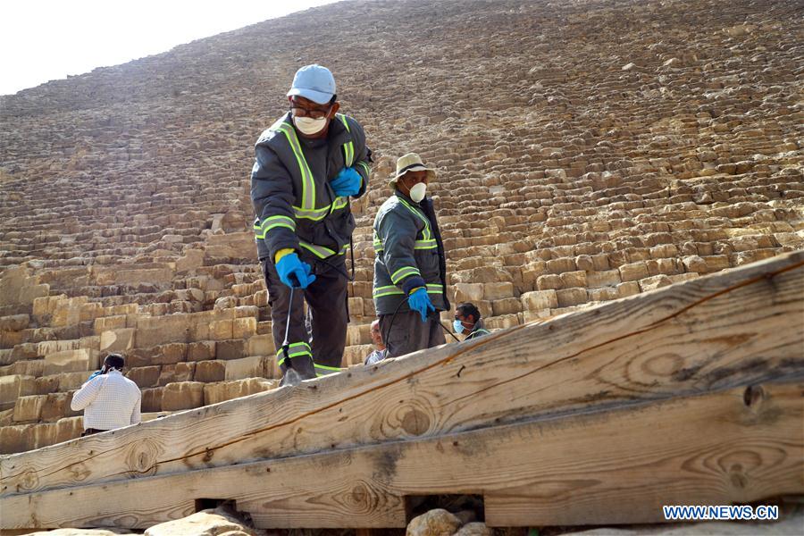 EGYPT-GIZA-PYRAMIDS-DISINFECTION