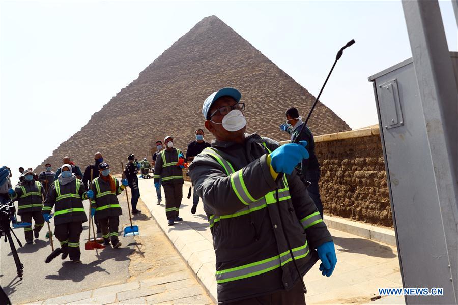 EGYPT-GIZA-PYRAMIDS-DISINFECTION