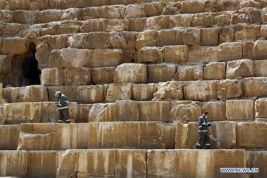 EGYPT-GIZA-PYRAMIDS-DISINFECTION