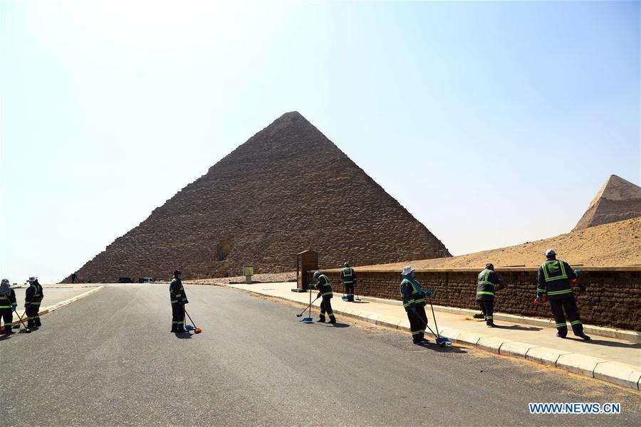 EGYPT-GIZA-PYRAMIDS-DISINFECTION