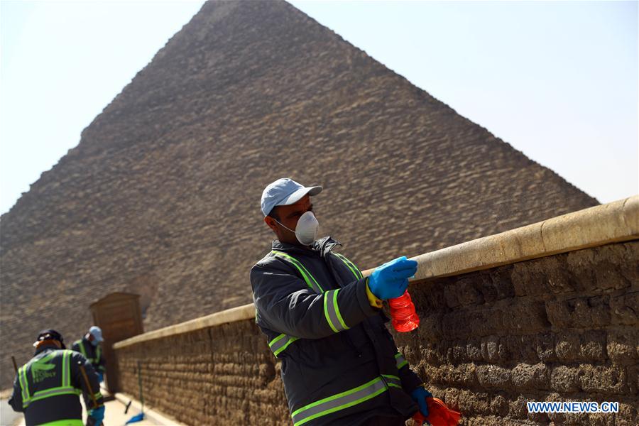 EGYPT-GIZA-PYRAMIDS-DISINFECTION