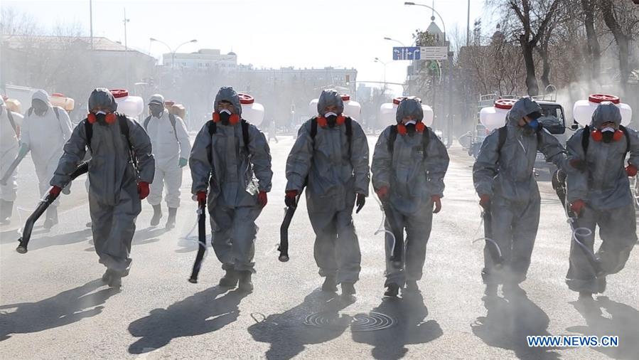 KAZAKHSTAN-NUR-SULTAN-COVID-19-DISINFECTION