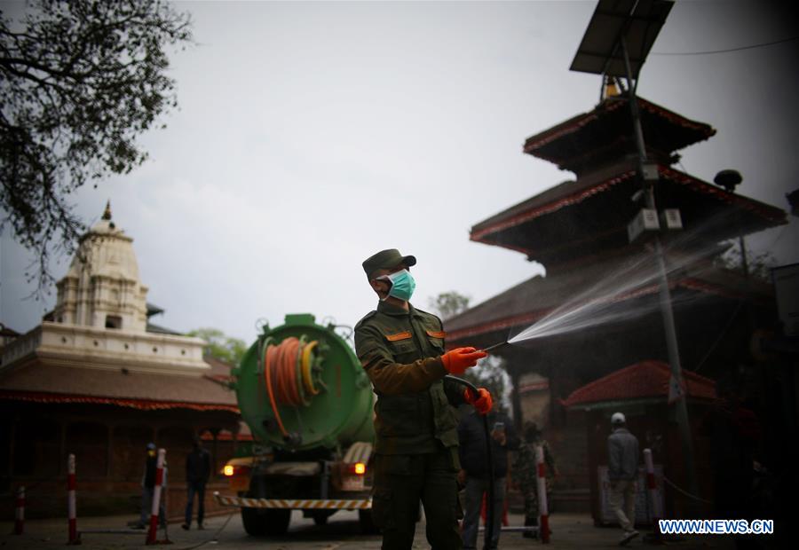 NEPAL-KATHMANDU-COVID-19-DISINFECTANT