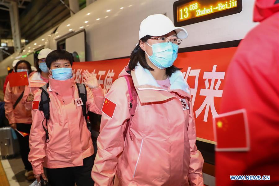 CHINA-BEIJING-NATIONAL MEDICAL TEAM-RETURN HOME-ARRIVAL (CN)