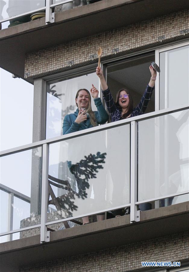 CANADA-VANCOUVER-CORONAVIRUS-SELF ISOLATION-FLASH MOB