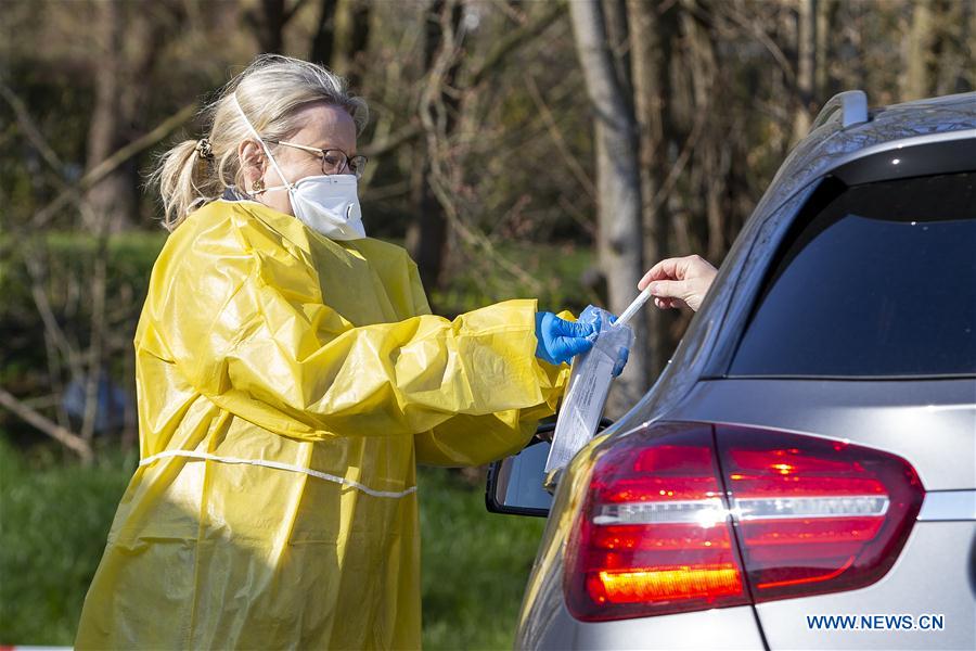 GERMANY-ISERLOHN-COVID-19-DRIVE-THROUGH TEST