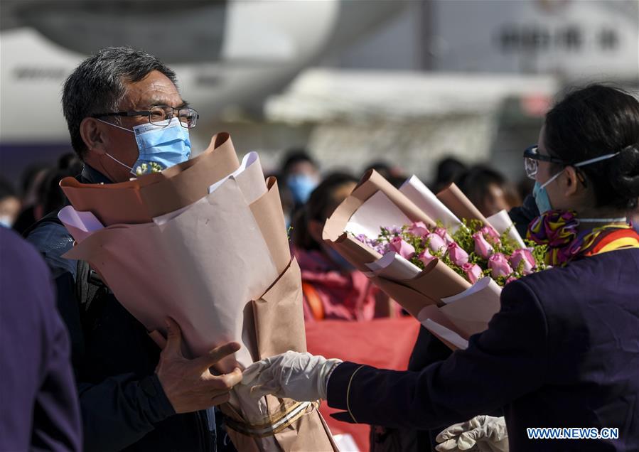 CHINA-XINJIANG-URUMQI-MEDICAL TEAM-RETURN FROM HUBEI (CN)