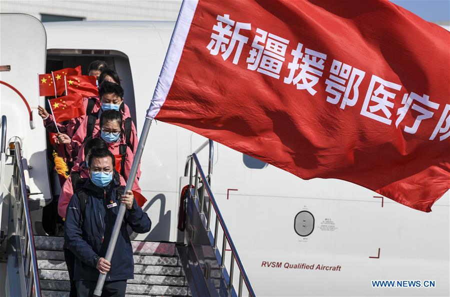CHINA-XINJIANG-URUMQI-MEDICAL TEAM-RETURN FROM HUBEI (CN)