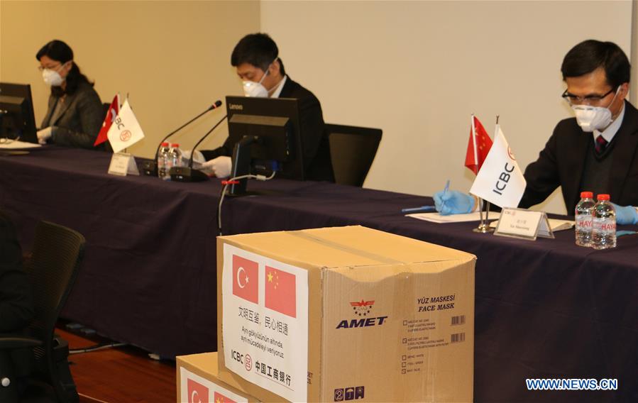 TURKEY-ISTANBUL-COVID-19-CHINA-ICBC-DONATION