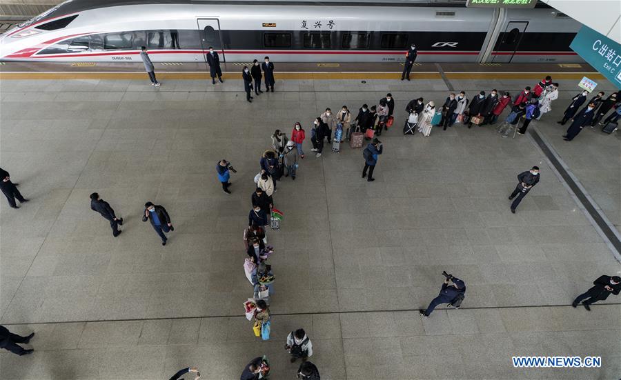 CHINA-WUHAN-RAILWAY-INBOUND SERVICE-RESUMPTION (CN)