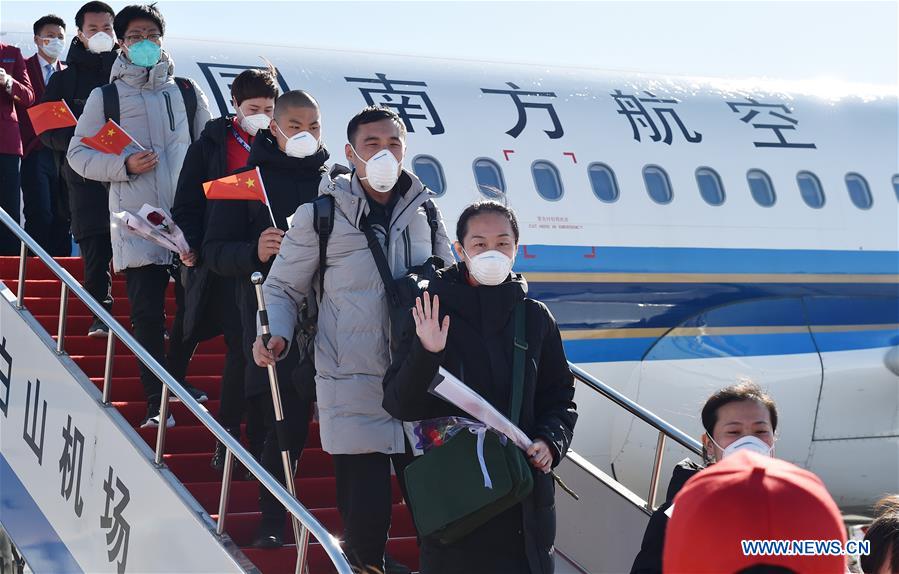 CHINA-JILIN-MEDICAL TEAM-RETURN FROM HUBEI (CN)