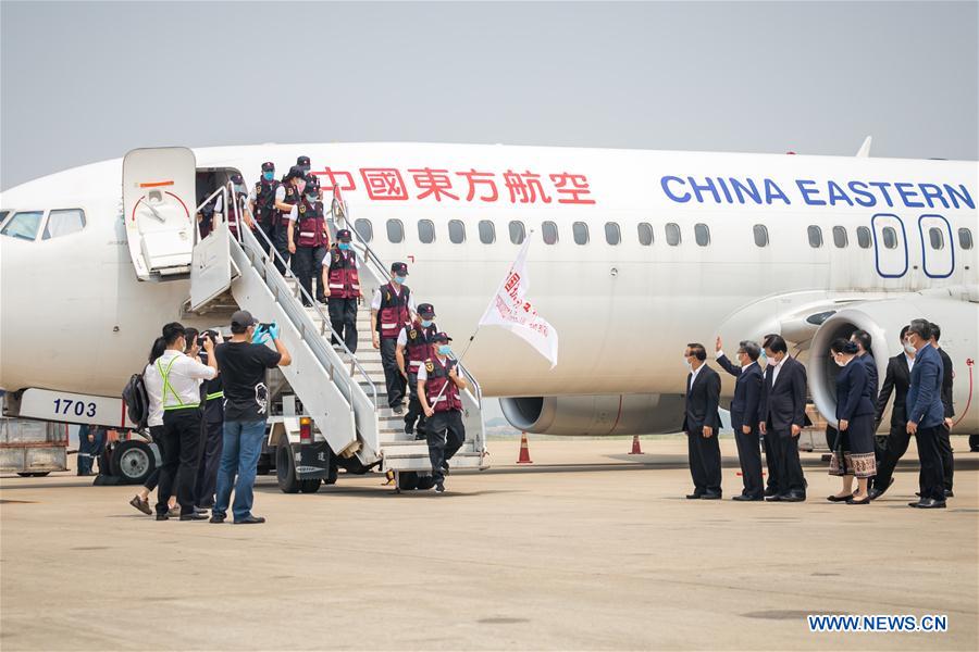 LAOS-VIENTIANE-COVID-19-CHINESE MEDICAL TEAM-ARRIVAL