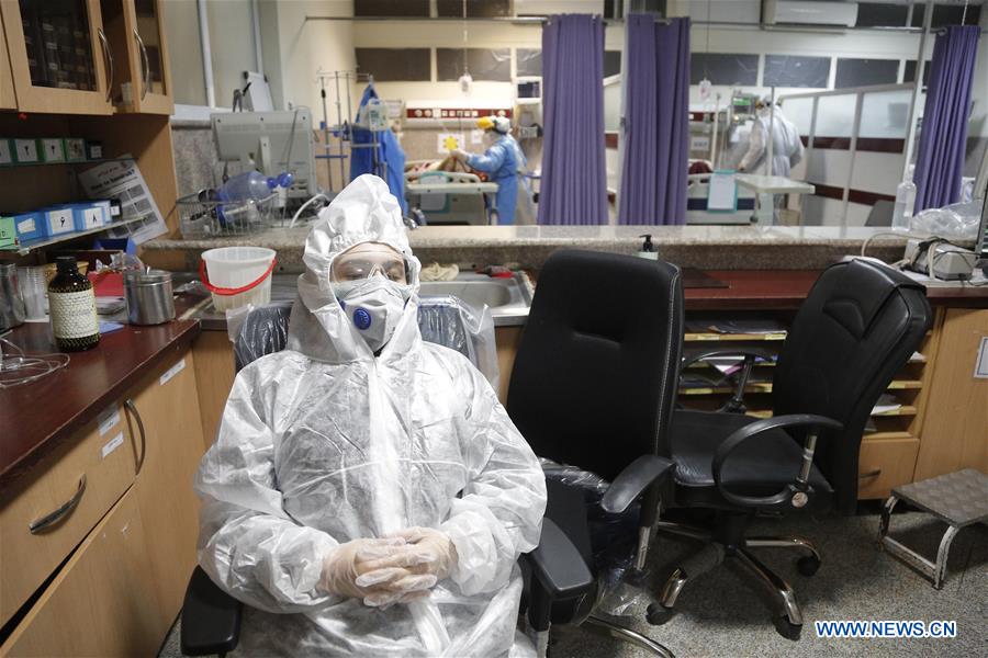 IRAN-TEHRAN-COVID-19-MEDICAL PERSONNEL