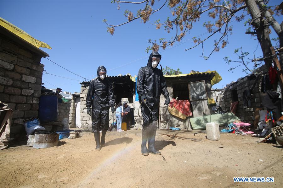 MIDEAST-GAZA-COVID-19