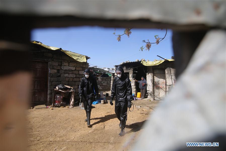 MIDEAST-GAZA-COVID-19