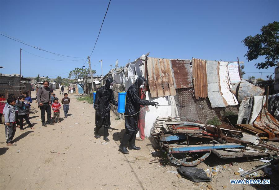 MIDEAST-GAZA-COVID-19