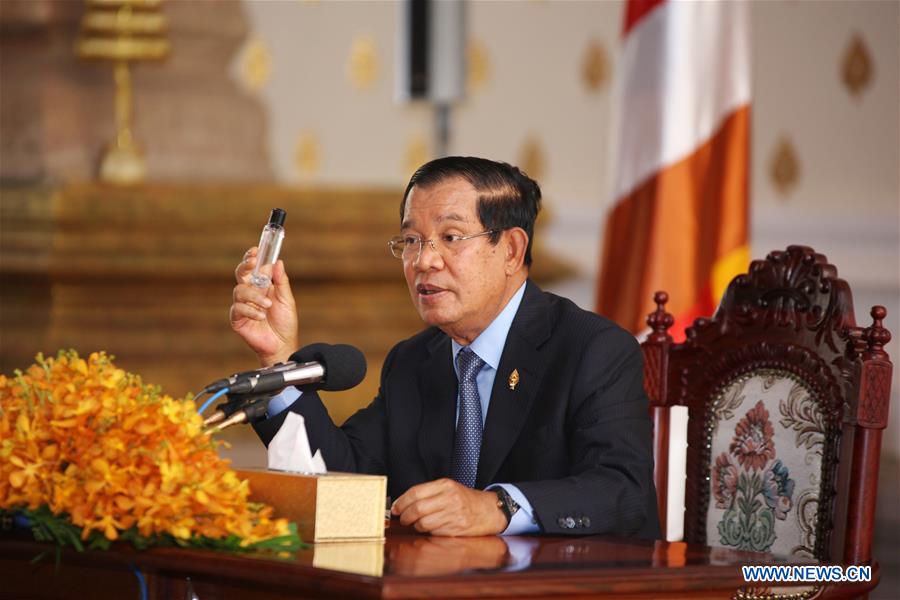 CAMBODIA-PHNOM PENH-PM-PRESS CONFERENCE-COVID-19