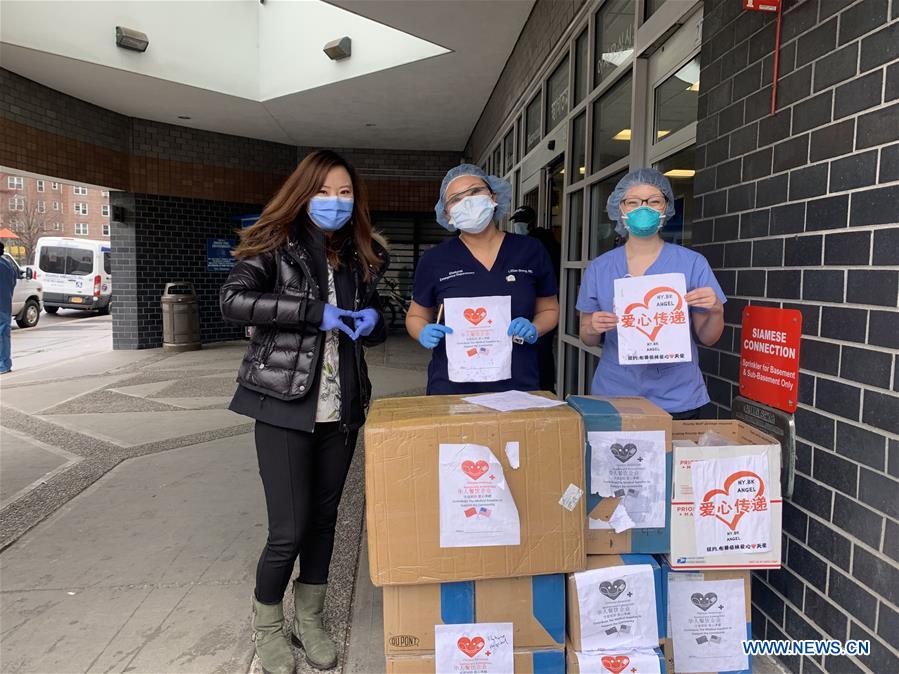 U.S.-NEW YORK-CHINESE COMMUNITY-COVID-19-MEDICAL SUPPLIES-DONATIONS