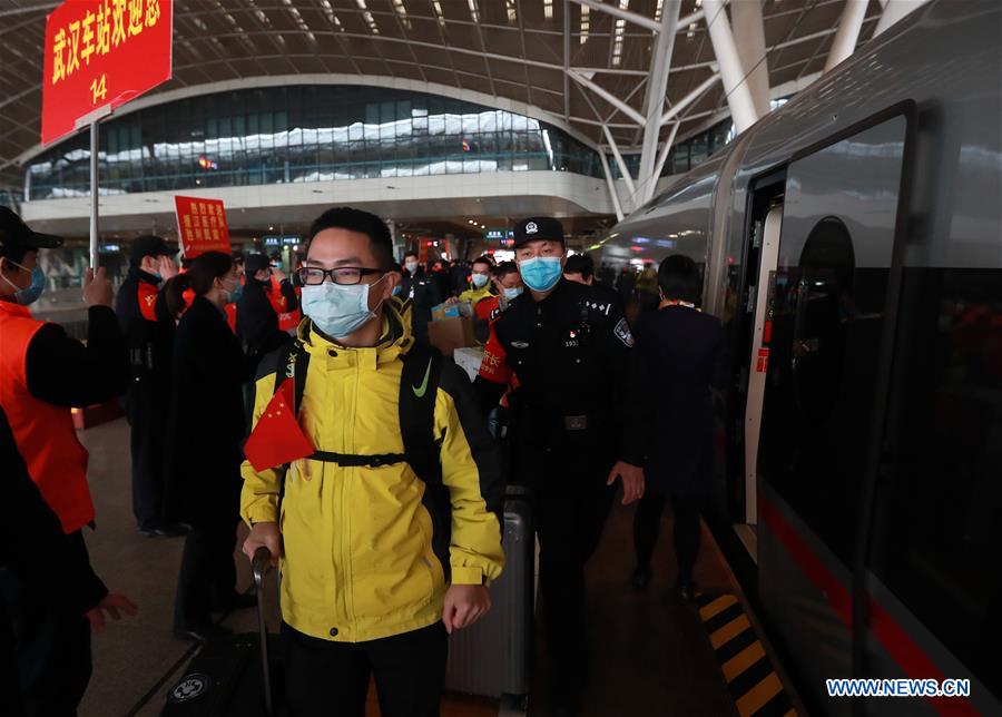 #CHINA-WUHAN-COVID-19-MEDICS FROM HUNAN PROVINCE-DEPARTURE (CN)