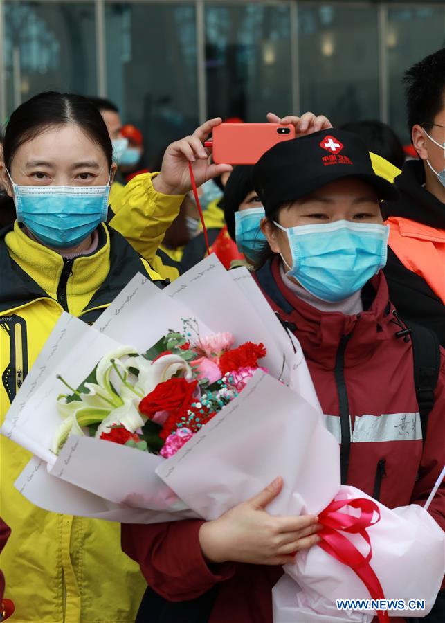 #CHINA-WUHAN-COVID-19-MEDICS FROM HUNAN PROVINCE-DEPARTURE (CN)