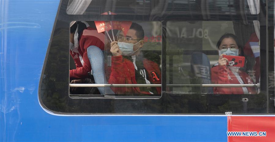 CHINA-WUHAN-MEDICAL STAFF FROM SHANDONG-RETURNING (CN)