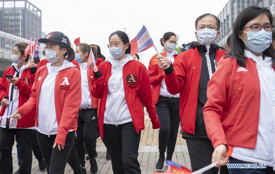 CHINA-WUHAN-MEDICAL STAFF FROM SHANDONG-RETURNING (CN)