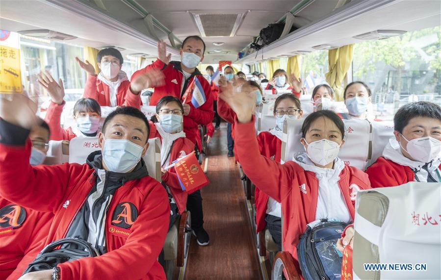 CHINA-WUHAN-MEDICAL STAFF FROM SHANDONG-RETURNING (CN)